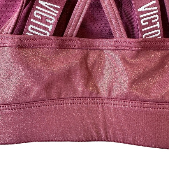 VICTORIA’S SECRET METALLIC MAROON  RACERBACK SPORTS BRA SIZE XS - Picture 5 of 13